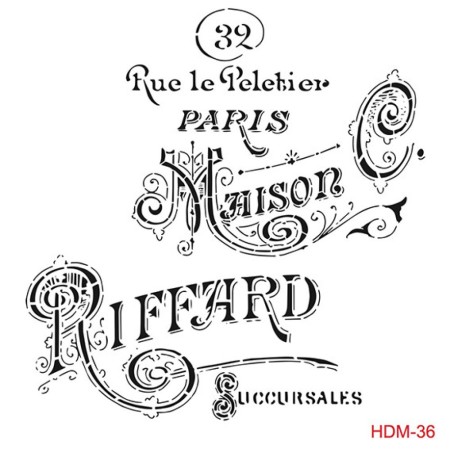 Text Model HDM36 Home Decor 25x25 Stencil