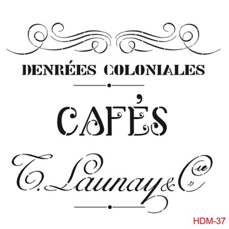Text Model HDM37 Home Decor 25x25 Stencil