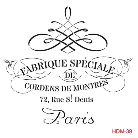 Text Model HDM39 Home Decor 25x25 Stencil