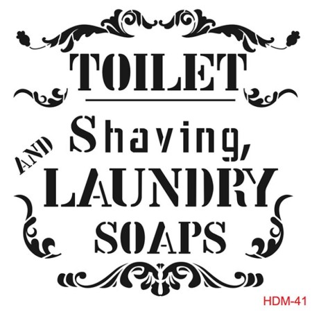 Text Model HDM41 Home Decor 25x25 Stencil