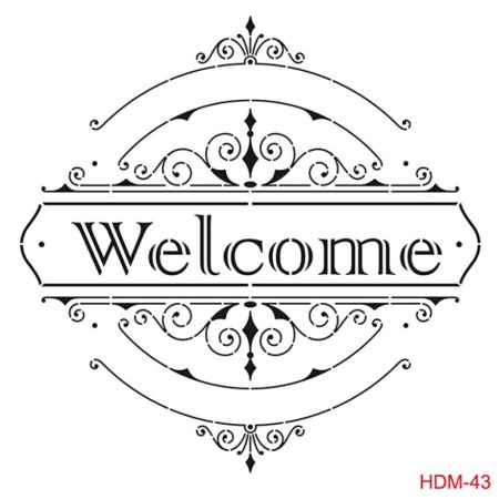 Yazı Model HDM43 Home Dekor 25x25 Stencil
