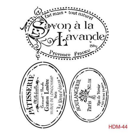 Text Model HDM44 Home Decor 25x25 Stencil