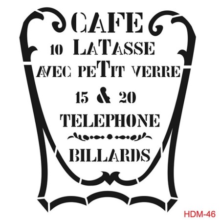 Text Model HDM46 Home Decor 25x25 Stencil