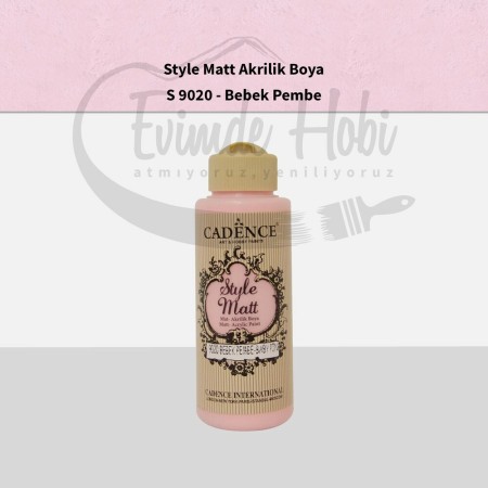 S9020 Bebek Pembe  Mat Akrilik Boya 120ML