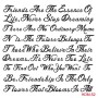 Text Model HDM52 Home Decor 25x25 Stencil