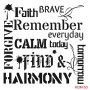 Text Model HDM53 Home Decor 25x25 Stencil