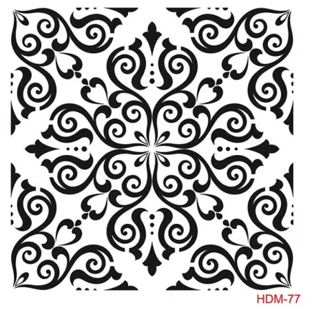 Fayans Model HDM77 Home Decor 25x25 Stencil