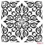 Fayans Model HDM77 Home Decor 25x25 Stencil