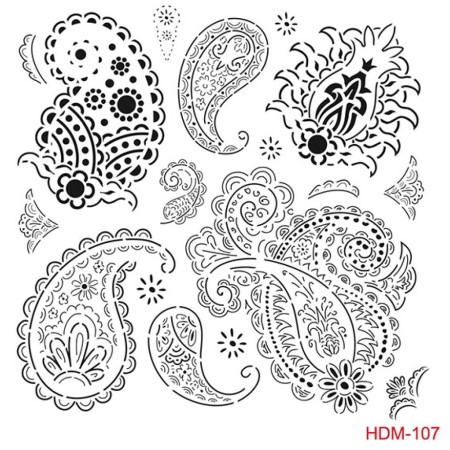 Yaprak Model HDM107 Home Dekor 25x25 Stencil