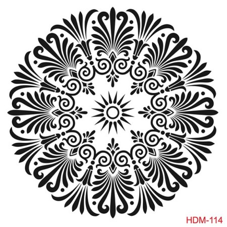 Mandala Model HDM114 Home Dekor 25x25 Stencil