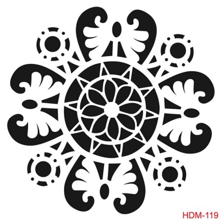 Mandala Model HDM119 Home Dekor 25x25 Stencil