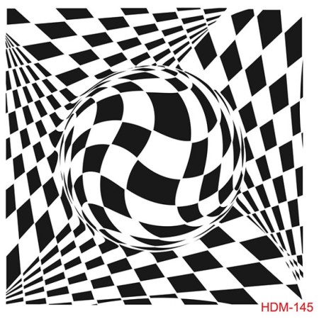 Geometrik Model HDM145 Home Dekor 25x25 Stencil
