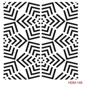 Geometrik Model HDM148 Home Dekor 25x25 Stencil