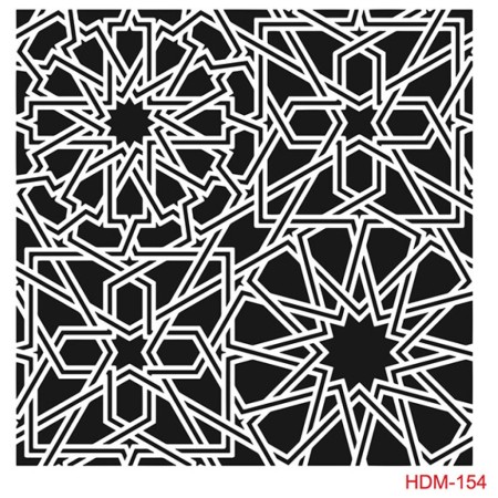 Geometrik Model HDM154 Home Dekor 25x25 Stencil