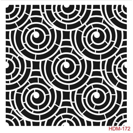 Geometrik Model HDM172 Home Dekor 25x25 Stencil