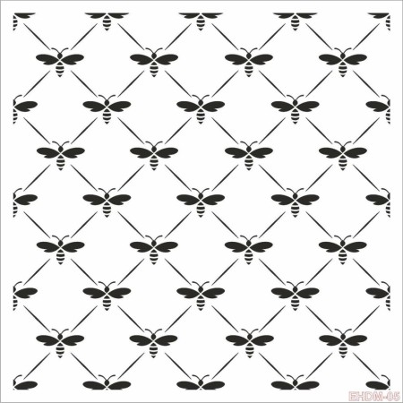Arı Model EHDM05 Home Dekor 25x25 Stencil