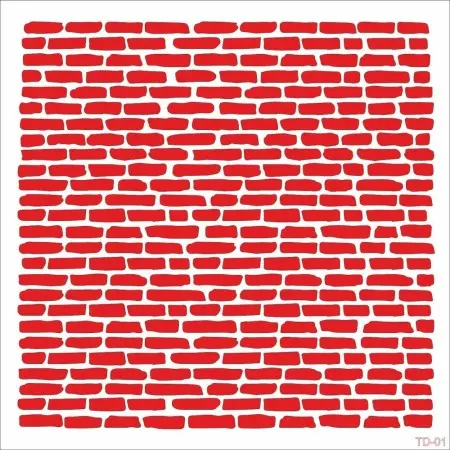 TD01 Stone Wall Stencil 20x20 cm