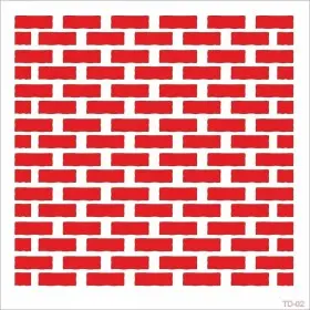 TD02 Briket Duvar Stencil 30x30 cm