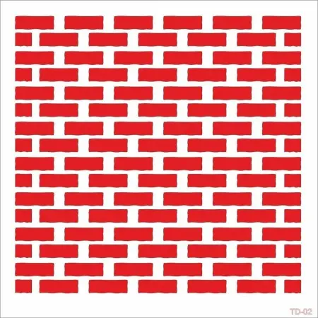 TD02 Brick Wall Stencil 40x40 cm