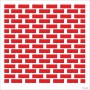 TD02 Briket Duvar Stencil 45x45 cm