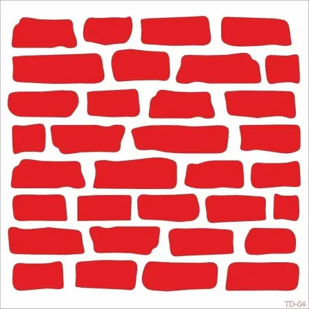 TD04 Stone Wall Stencil 40x40 cm