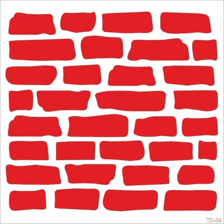 TD04 Stone Wall Stencil 45x45 cm
