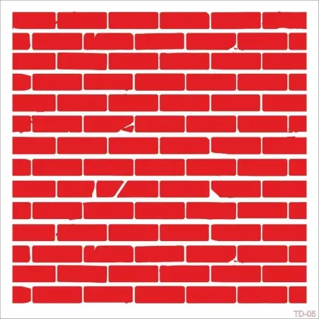 TD05 Stone Wall Stencil 20x20 cm
