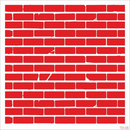 TD05 Stone Wall Stencil 45x45 cm