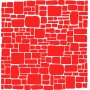 TD07 Stone Wall Stencil 45x45 cm