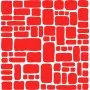 TD08 Stone Wall Stencil 33x33 cm