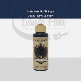 S9026 Koyu Lacivert  Mat Akrilik Boya 120ML