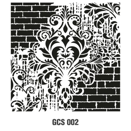 Kolaj Model GCS002 Grunge Duvar Stencil 45x45cm