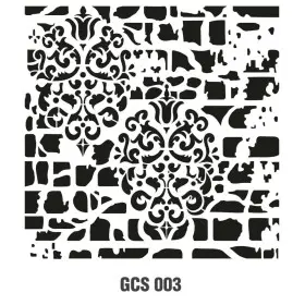 Kolaj Model GCS003 Grunge Duvar Stencil 45x45cm