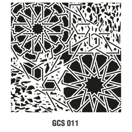 Collage Model GCS011 Grunge Wall Stencil 45x45cm