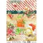 Model 754 New Year Cadence Rice Decoupage Paper 30x42cm.