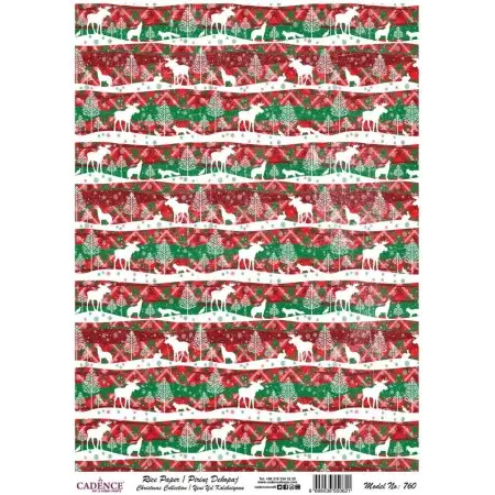 Model 760 New Year Cadence Rice Decoupage Paper 30x42cm.