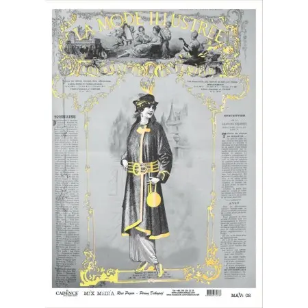 Mix Media Foil Brass Decoupage MAV02 Gold