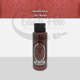 236 Bordo Cadence Ham Yüzeyler İçin Metalik Boya 70ML