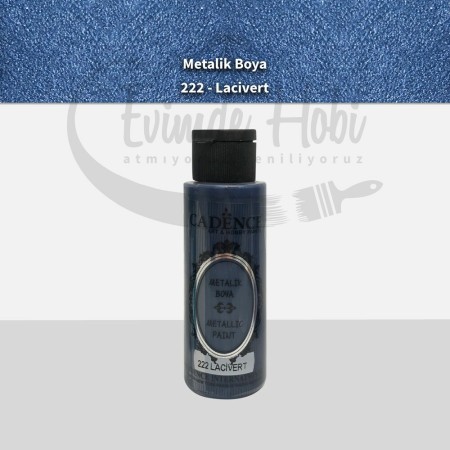 222 Lacivert Cadence Ham Yüzeyler İçin Metalik Boya 70ML