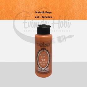 210 Turuncu Cadence Ham Yüzeyler İçin Metalik Boya 120ML