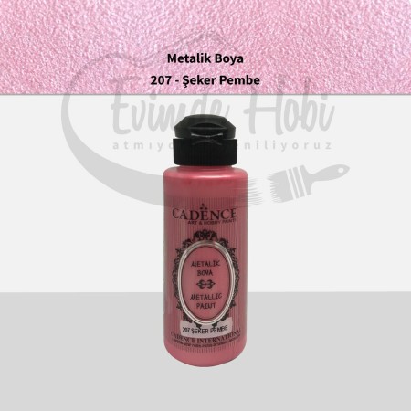 207 Şeker Pembe Cadence Ham Yüzeyler İçin Metalik Boya 120ML