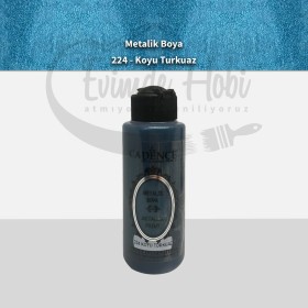 224 Koyu Turkuaz Cadence Ham Yüzeyler İçin Metalik Boya 120ML