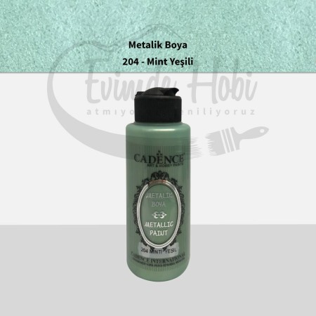 204 Mint Yeşili Cadence Ham Yüzeyler İçin Metalik Boya 120ML