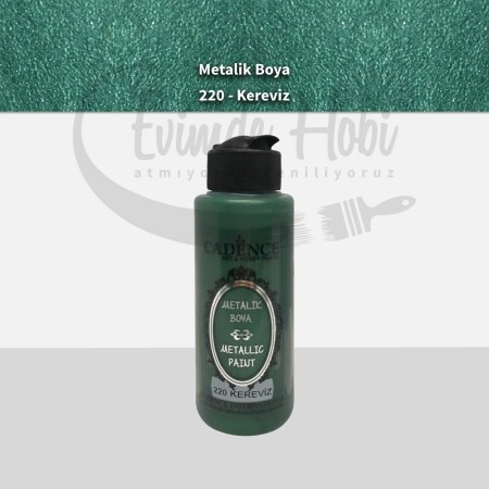 220 Kereviz Cadence Ham Yüzeyler İçin Metalik Boya 120ML